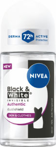 Antiperspirant Nivea, roll-up, Black & White Authentic, ženki, 50 ml