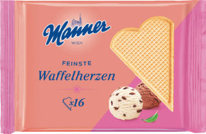 vafelj za sladoled, srček, manner, 55 g